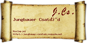 Jungbauer Csatád névjegykártya